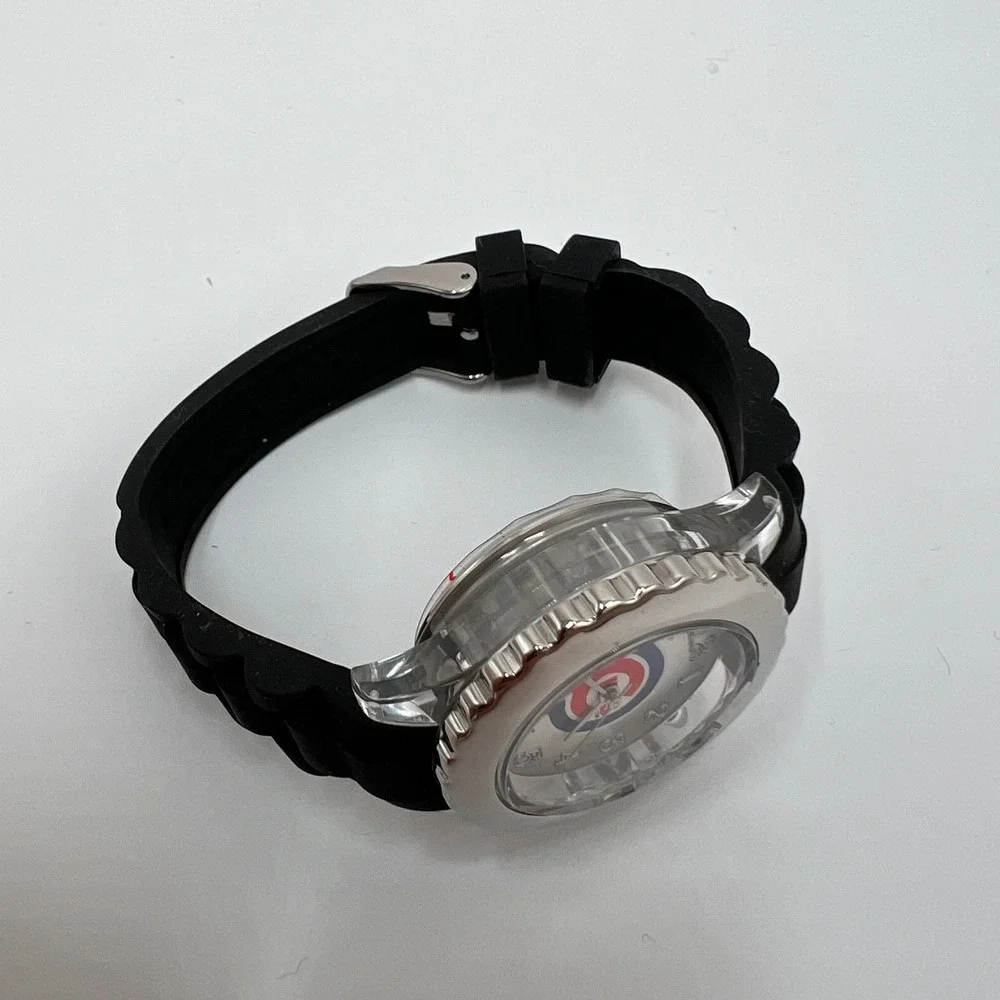 Game Time MLB Chicago Cubs Flash Watch Black Silicone Strap Light Up Dial